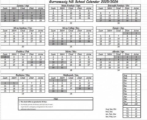 2025-26 School Calendar