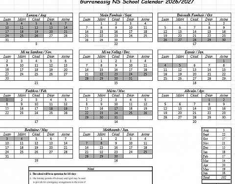 2026-27 School Calendar