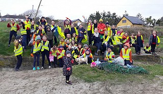 Beach clean team