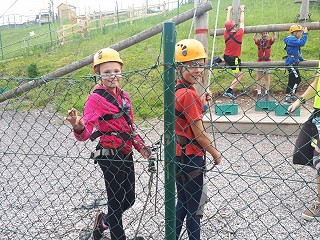 Kids waiting to climb